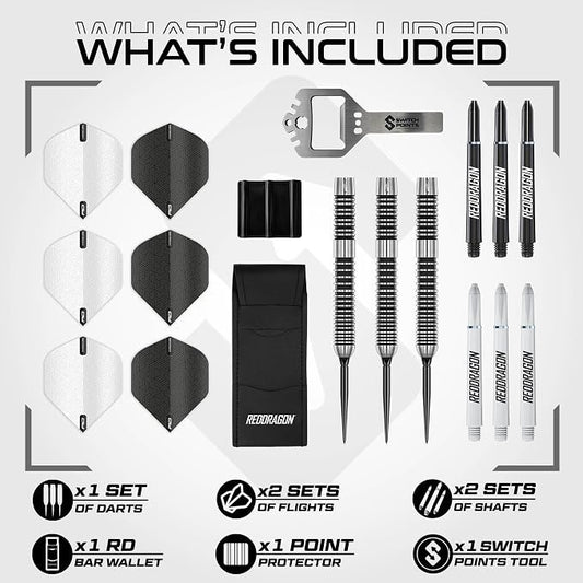 Red Dragon Pegasus Switch Point 90% Steel Tip Darts