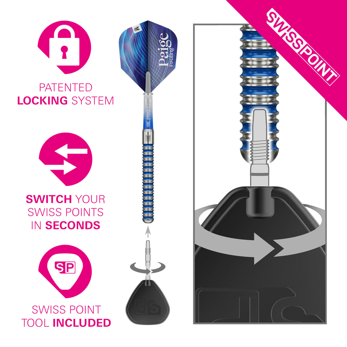 Target Paige Pauling 90% 22g SP Steel Tip Darts