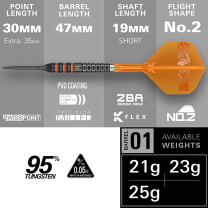 Target Raymond Van Barneveld 95K SP Steel Tip Darts 2026