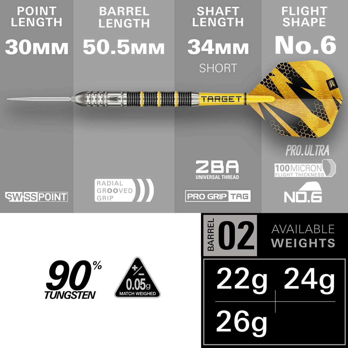 Target Buzz 90% SP02 Steel Tip Dart 2026
