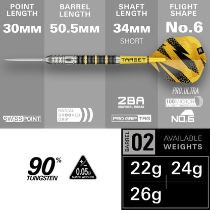Target Buzz 90% SP02 Steel Tip Dart 2026