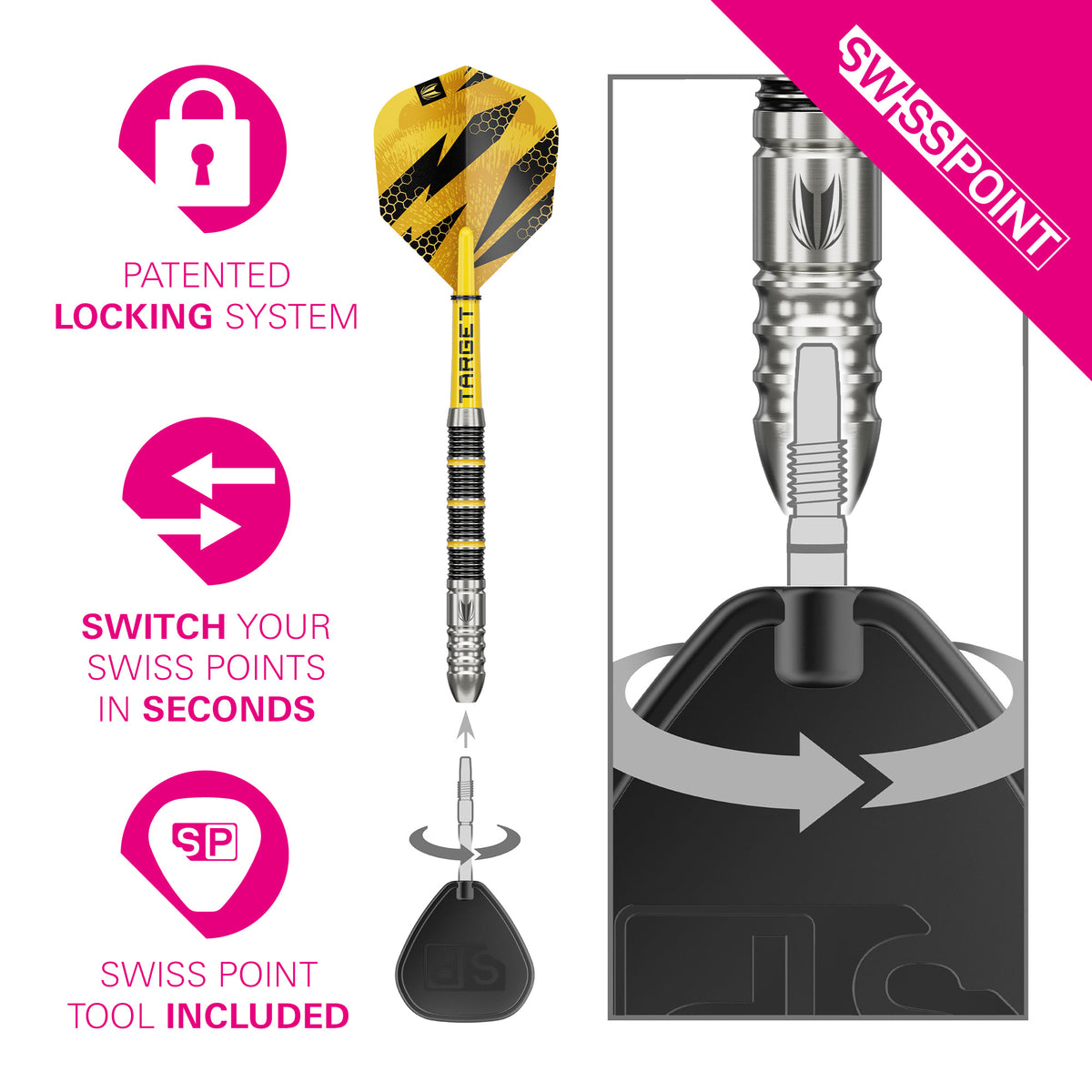 Target Buzz 90% SP02 Steel Tip Dart 2026