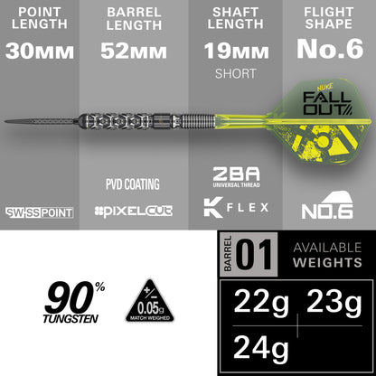 Target Luke Littler Fallout 90% SP Steel Tip Darts 2026