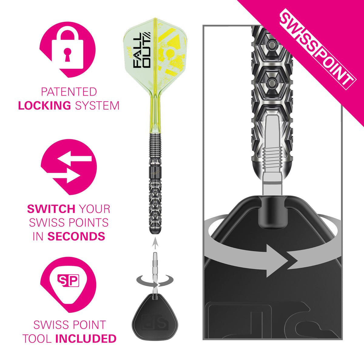 Target Luke Littler Fallout 90% SP Steel Tip Darts 2026