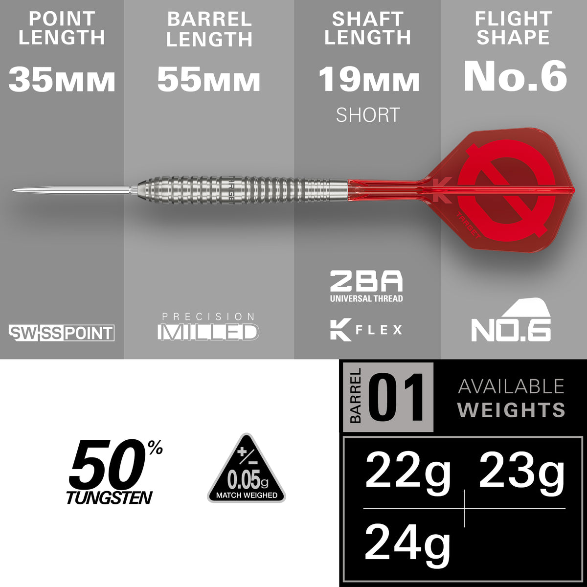Target Group Ø 50% 01 Steel Tip Darts 2026