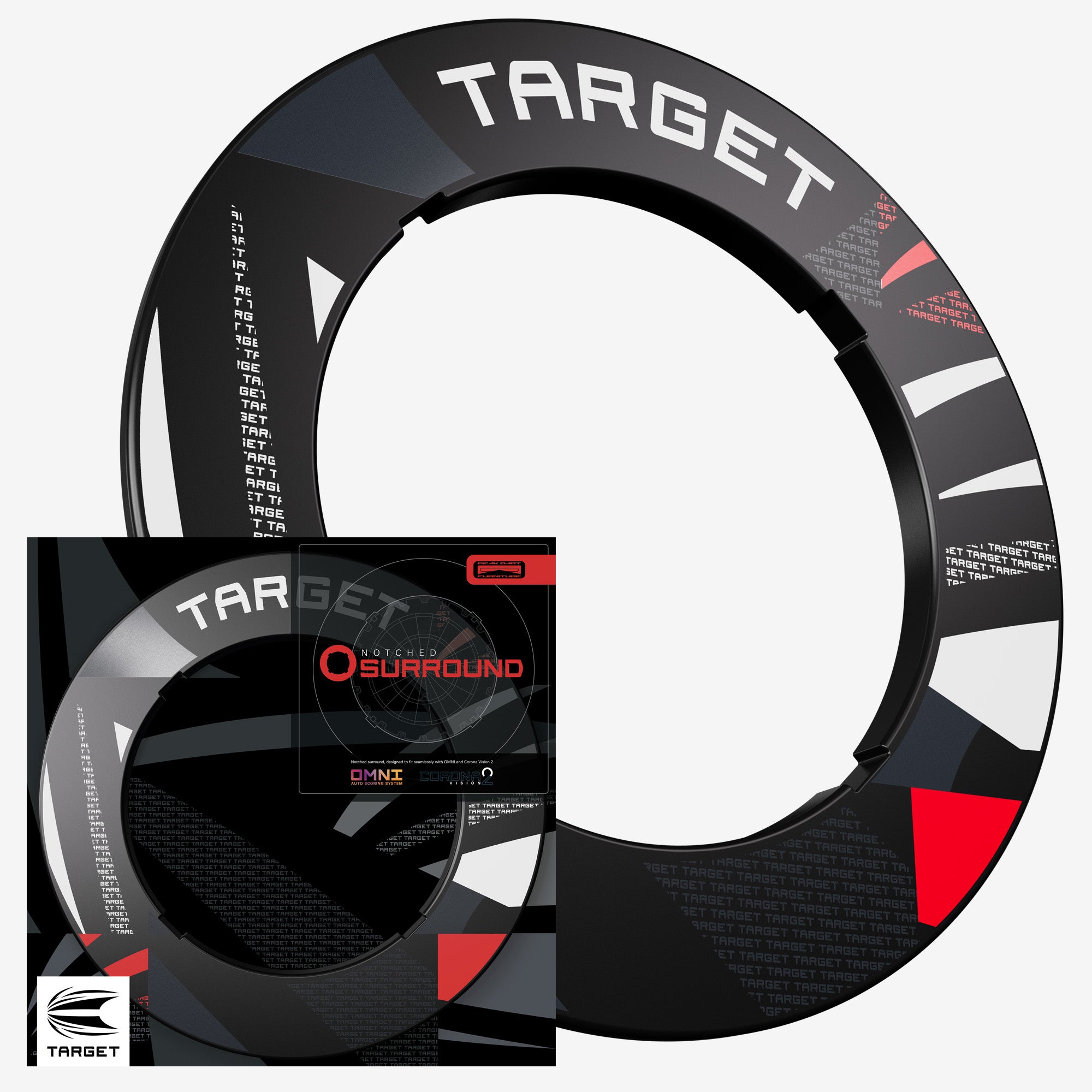 Target Black Patterned Notched Surround 2026