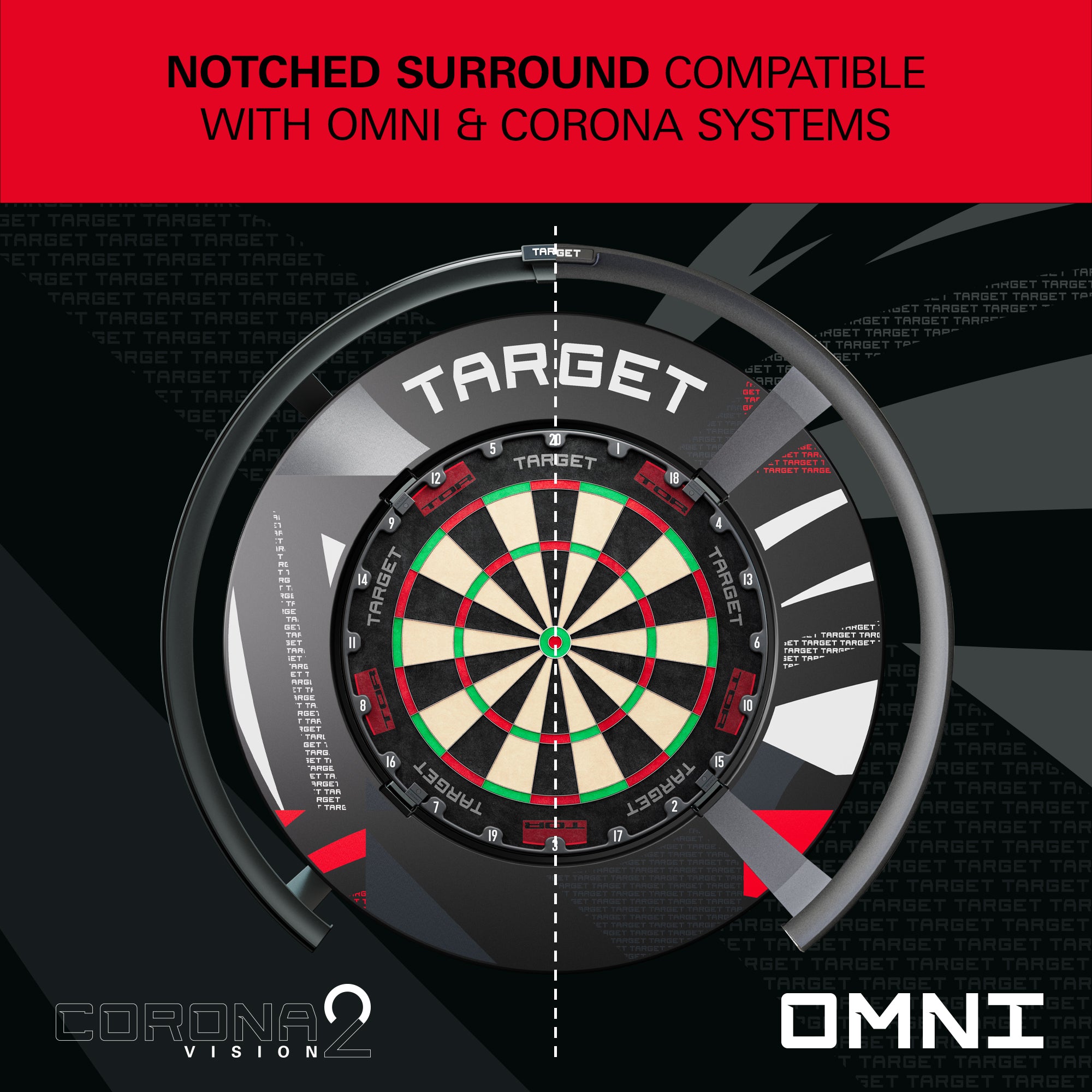 Target Black Patterned Notched Surround 2026