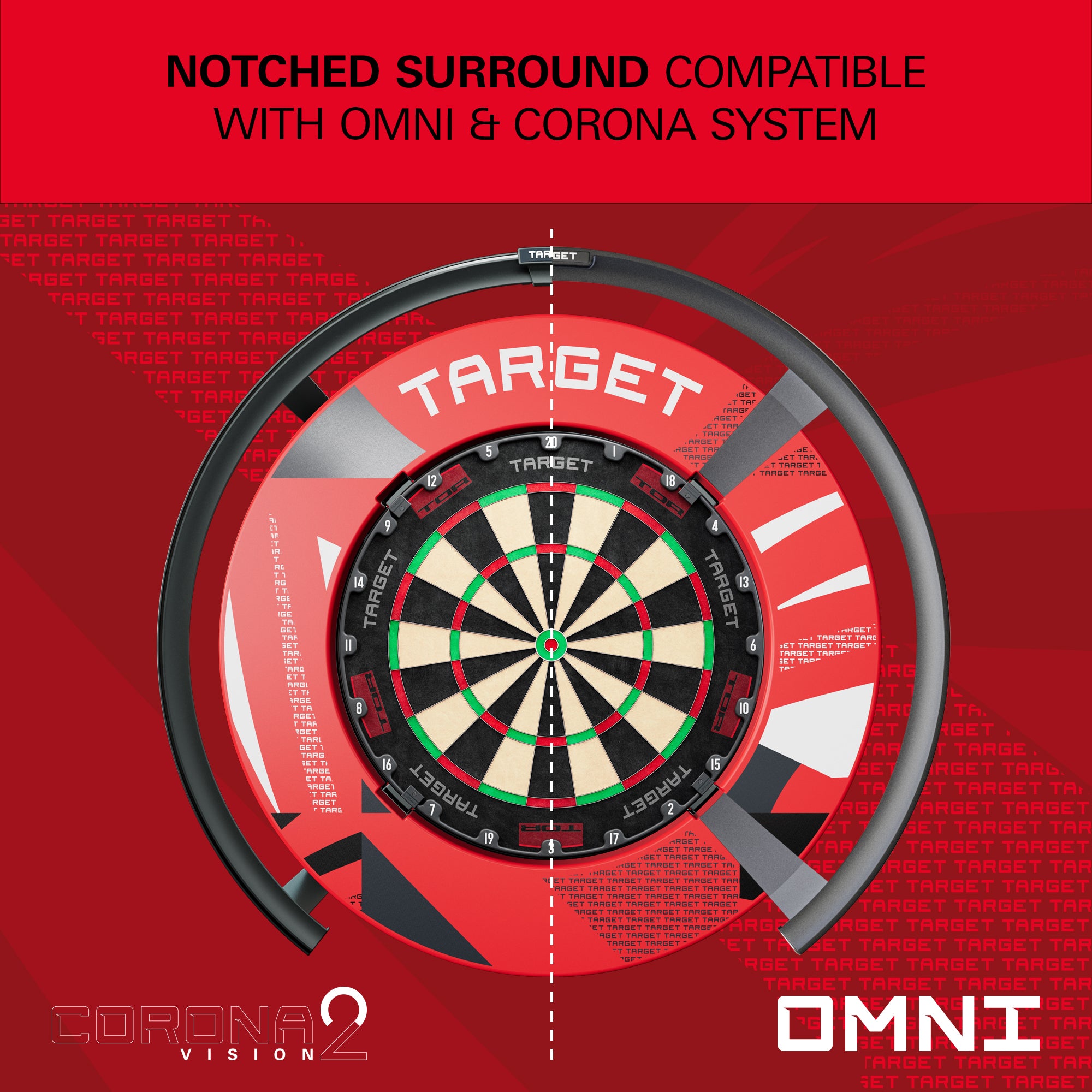 Target Red Patterned Notched Surround 2026
