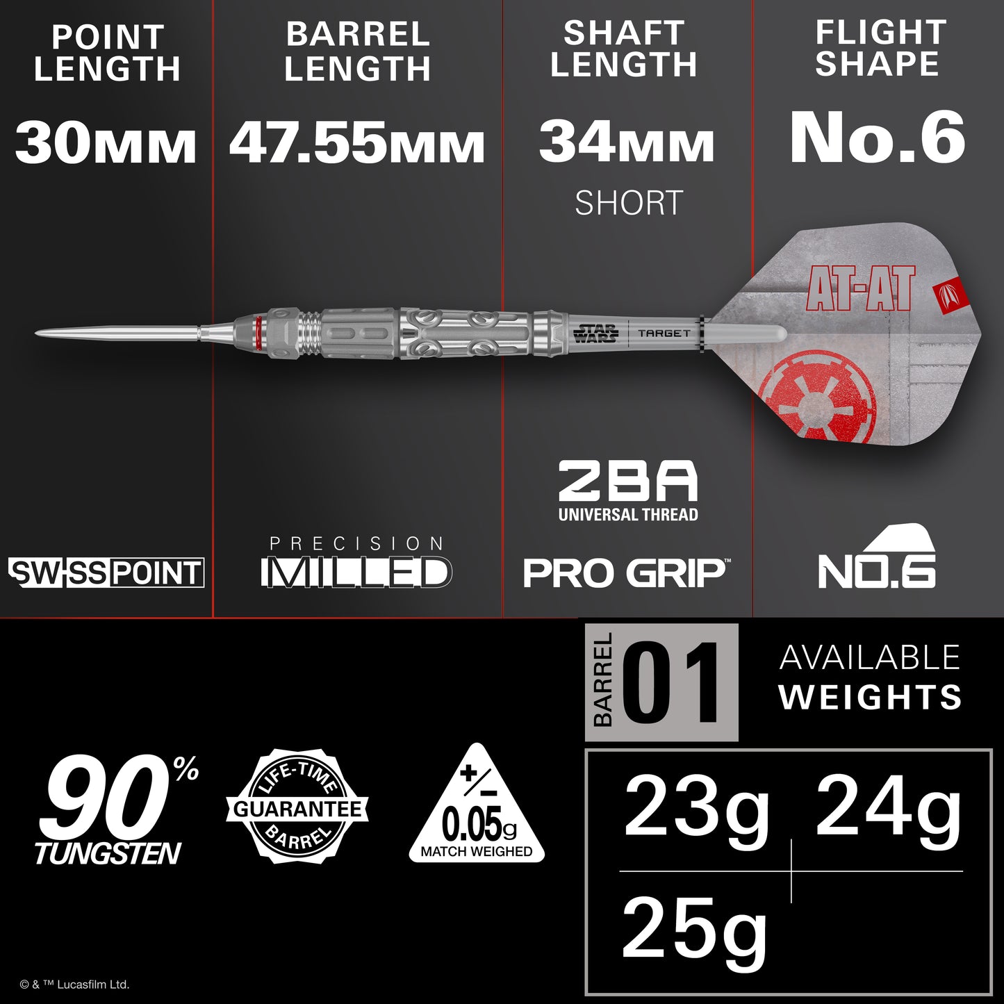 Target | STAR WARS AT-AT 90% SP Steel Tip Darts