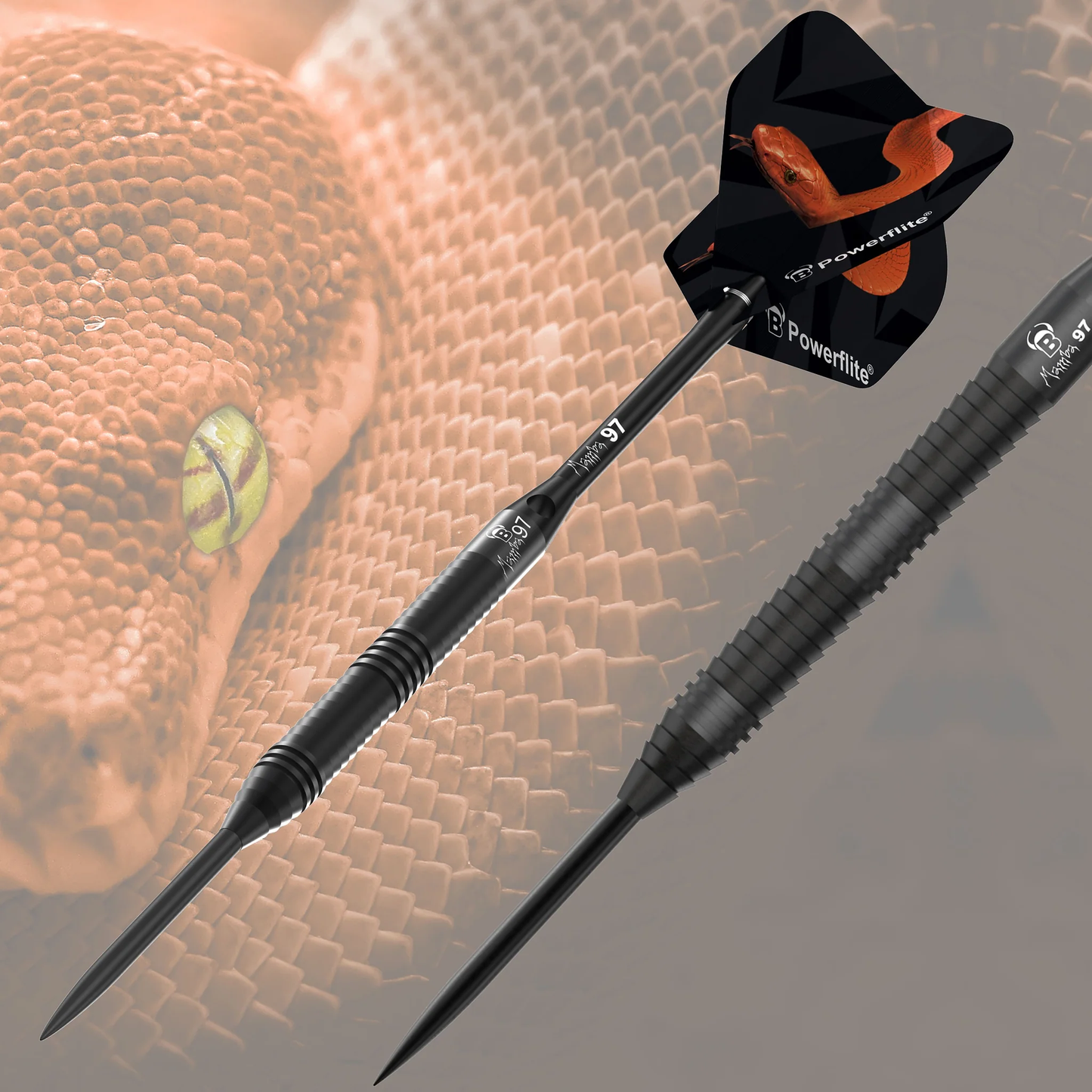 Bull's DE Mamba 97 M5 Black Titanium 97% Tungsten Steel Tip Darts