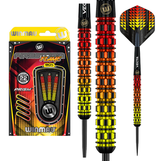 Winmau Firestorm Flame Tapered 90% Tungsten Steel Tip Darts