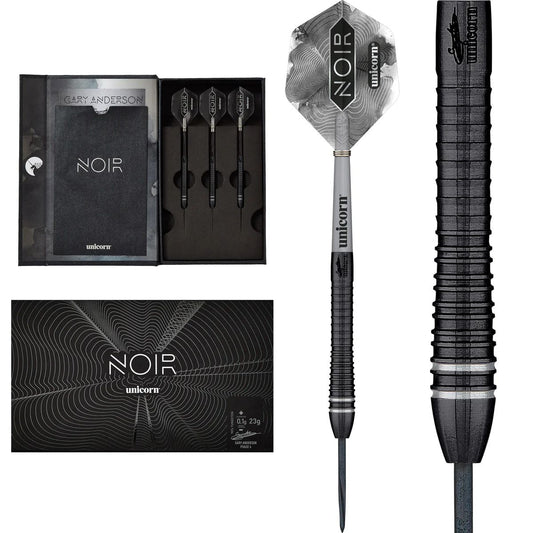 Unicorn Gary Anderson Noir Phase 6 90% Tungsten Steel Tip Darts