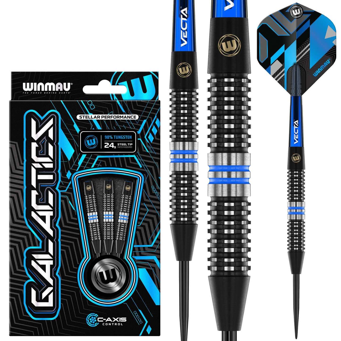 Winmau Galactics 90% Tungsten Steel Tip Darts