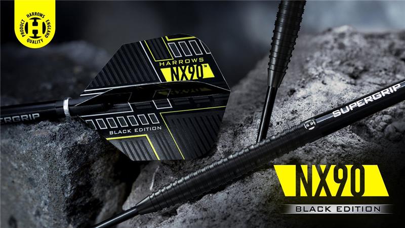 Harrows NX90 Black Edition 90% Tungsten Steel Tip Darts