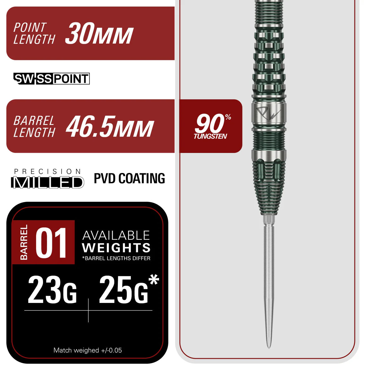 Target Japan Prime Series PW G3 SP Steel Tip Darts