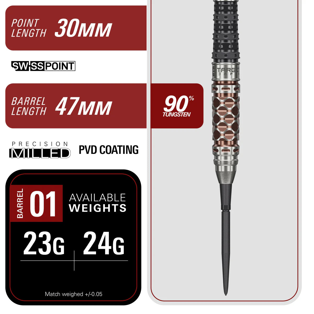 Target Japan Signature Charis G6 SP Steel Tip Darts