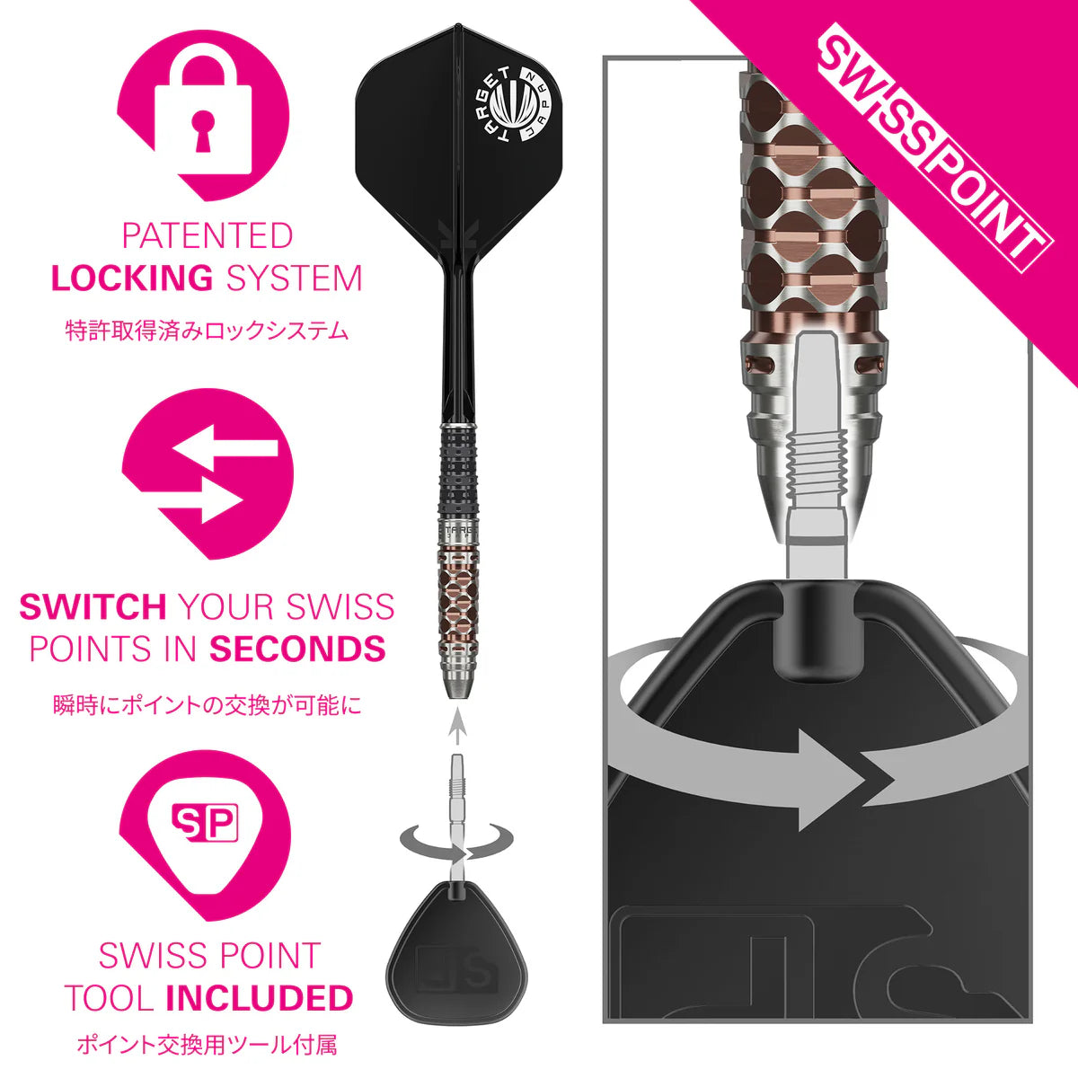 Target Japan Signature Charis G6 SP Steel Tip Darts