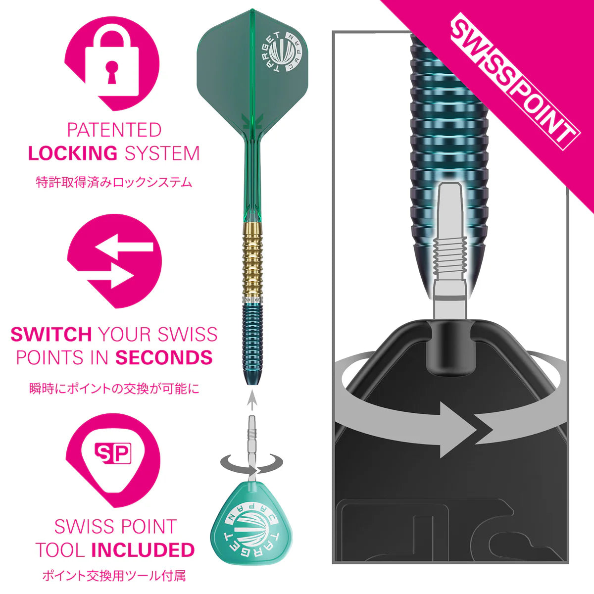 Target Japan Prime Series Zenith G2.5 SP Steel Tip Darts