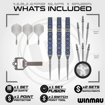 Winmau Lunaris Parallel 90% Tungsten Darts (SP)