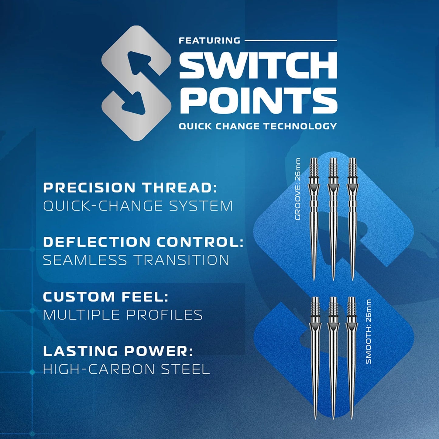 Winmau Lunaris Parallel 90% Tungsten Darts (SP)