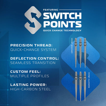 Winmau Lunaris Parallel 90% Tungsten Darts (SP)