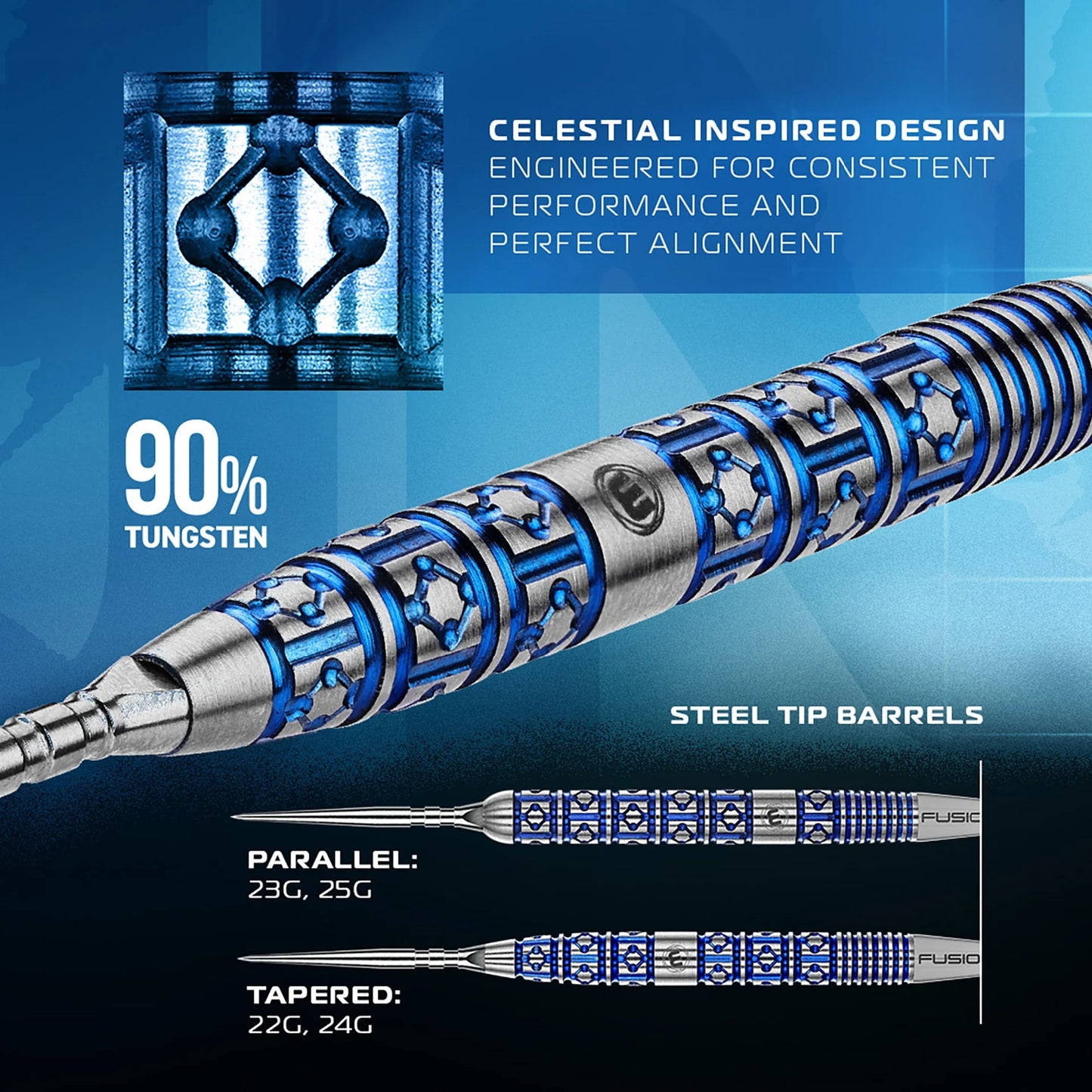 Winmau Lunaris Parallel 90% Tungsten Darts (SP)