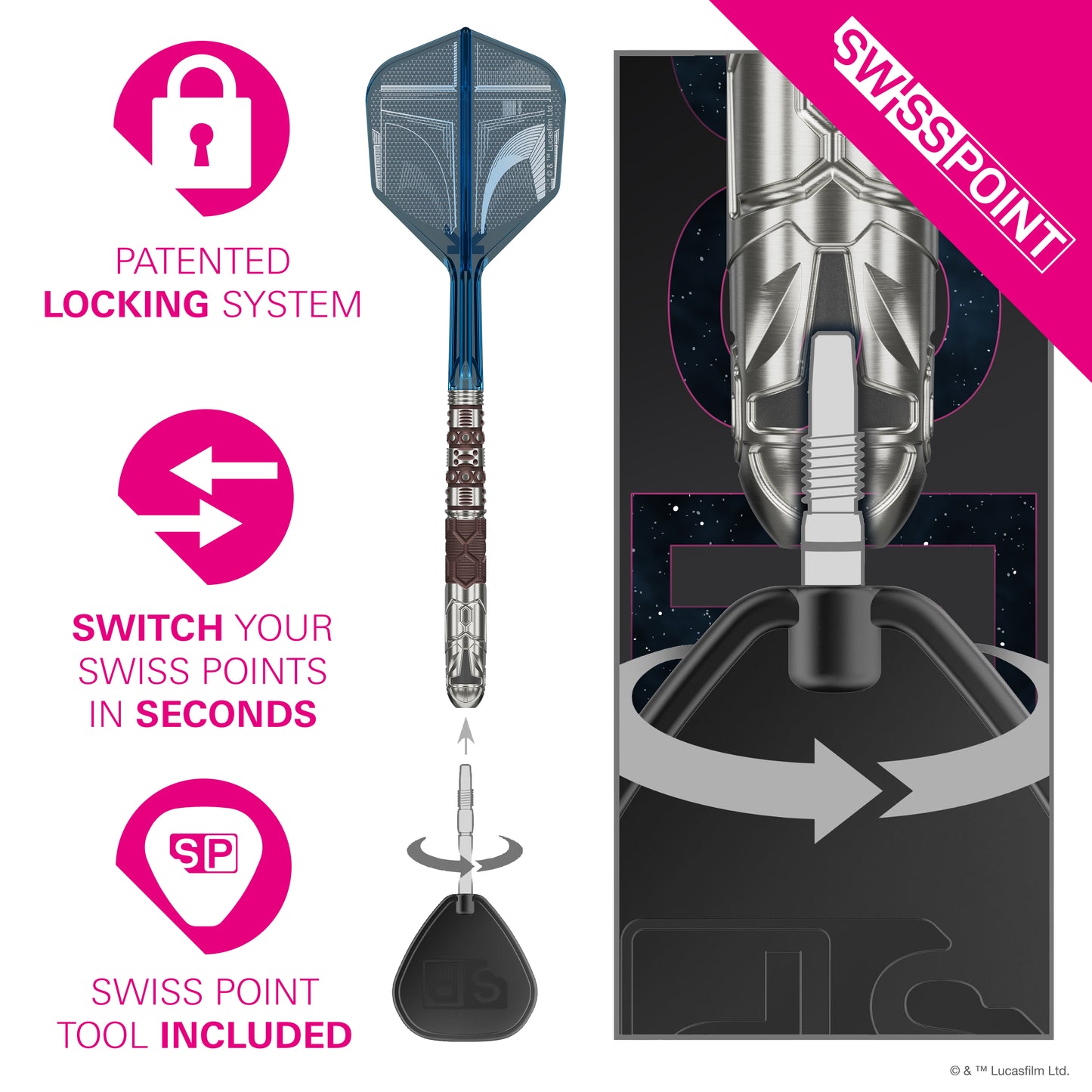 Target | STAR WARS Mandalorian 95% SP Steel Tip Darts