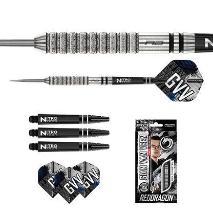 Red Dragon Gian van Veen Tour Edition 90% Steel Tip Darts