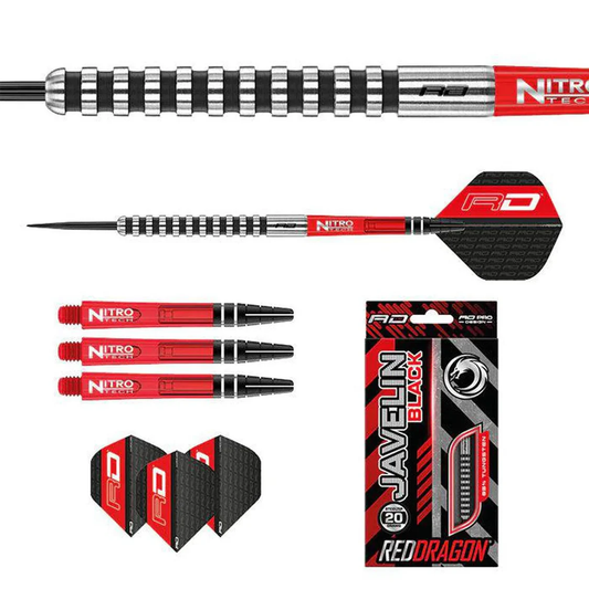 Red Dragon Javelin Black 85% Steel Tip Darts