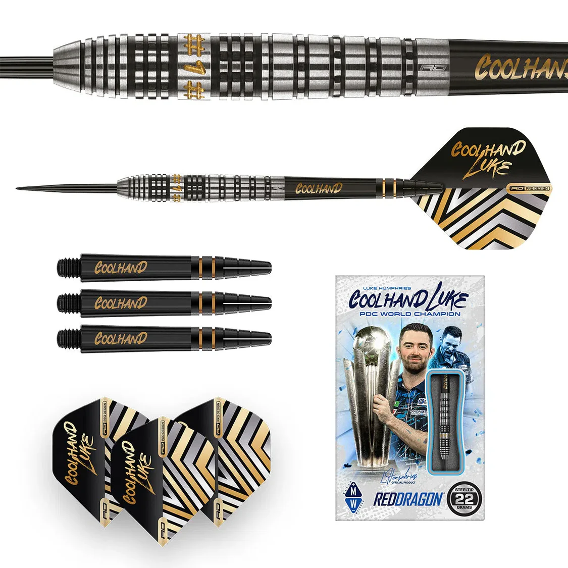 Red Dragon Luke Humphries Prestige 90% Steel Tip Darts