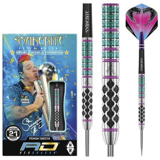 Red Dragon Peter Wright Supa Venom 90% Steel Tip Darts