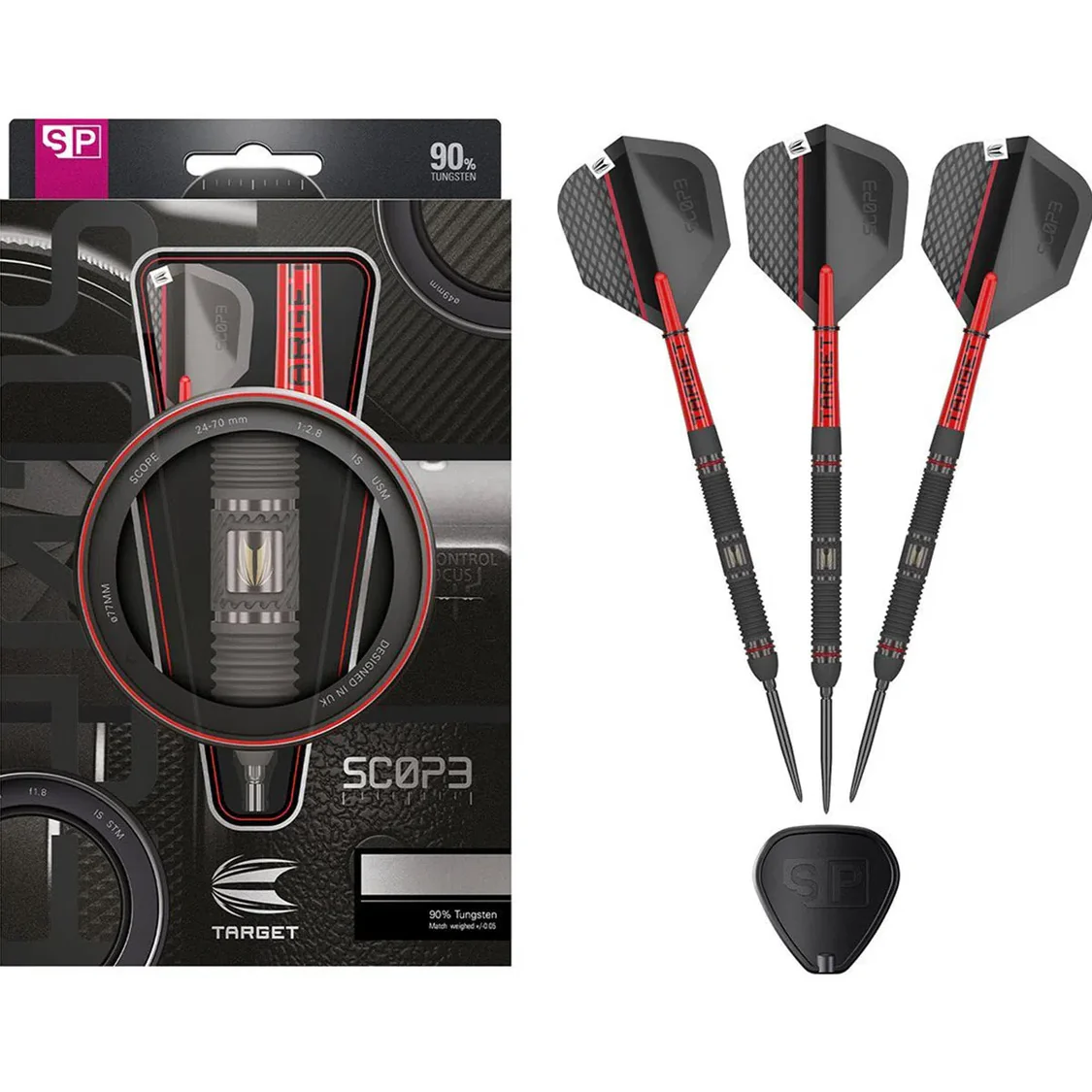 Target Scope 01 90% Tungsten SP Steel Tip Darts