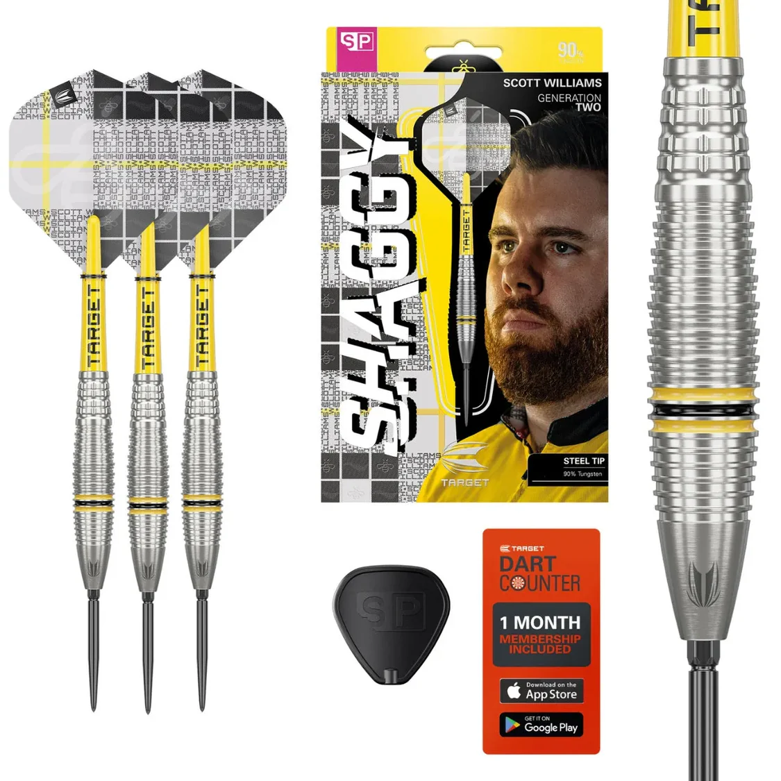 Target Scott Williams G2 90% Tungsten SP Steel Tip Darts