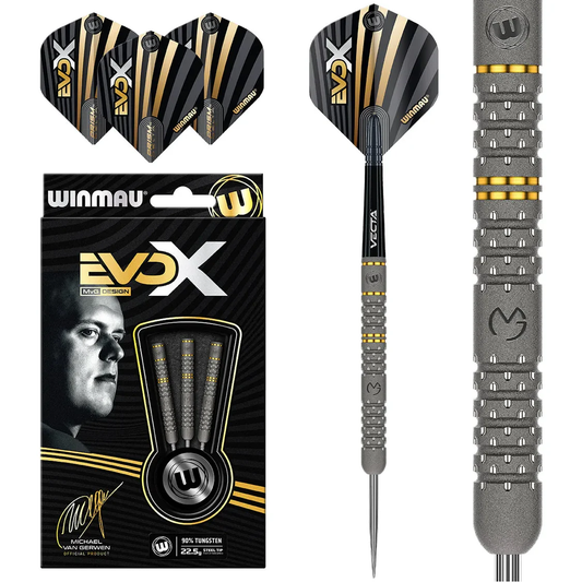 Winmau Michael van Gerwen MvG Evo X 90% Tungsten Steel Tip Darts