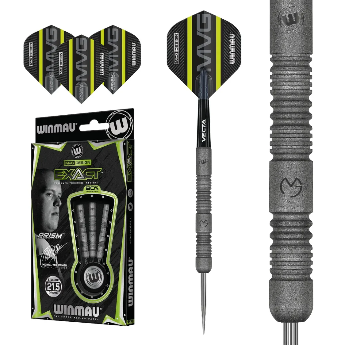 Winmau Michael van Gerwen MvG Exact 90% Tungsten Steel Tip Darts