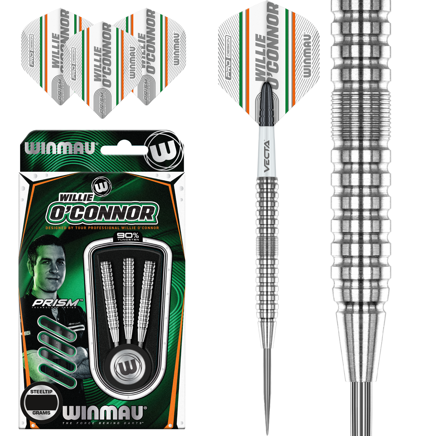 Winmau Willie O'Connor 90% Tungsten Steel Tip Darts