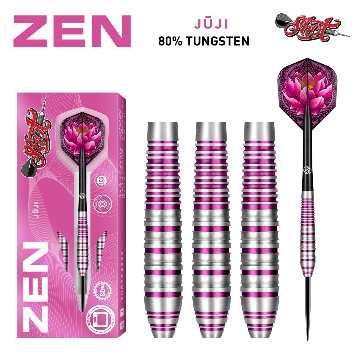 Shot Zen Juji 80% Tungsten Steel Tip Darts