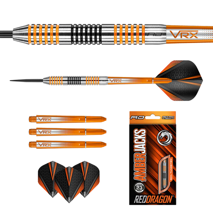 Red Dragon Amberjack 4 90% Steel Tip Darts