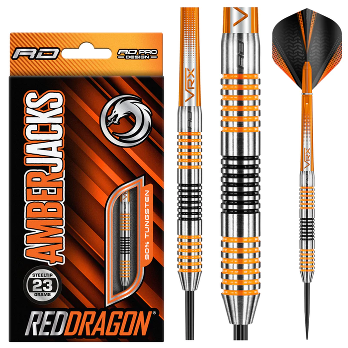 Red Dragon Amberjack 4 90% Steel Tip Darts