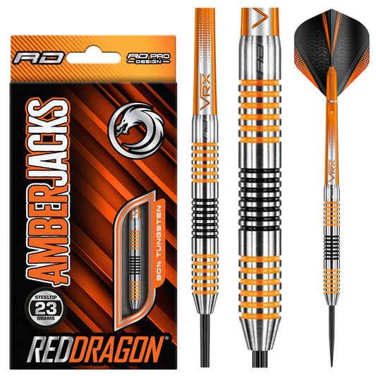 Red Dragon Amberjack 4 90% Steel Tip Darts