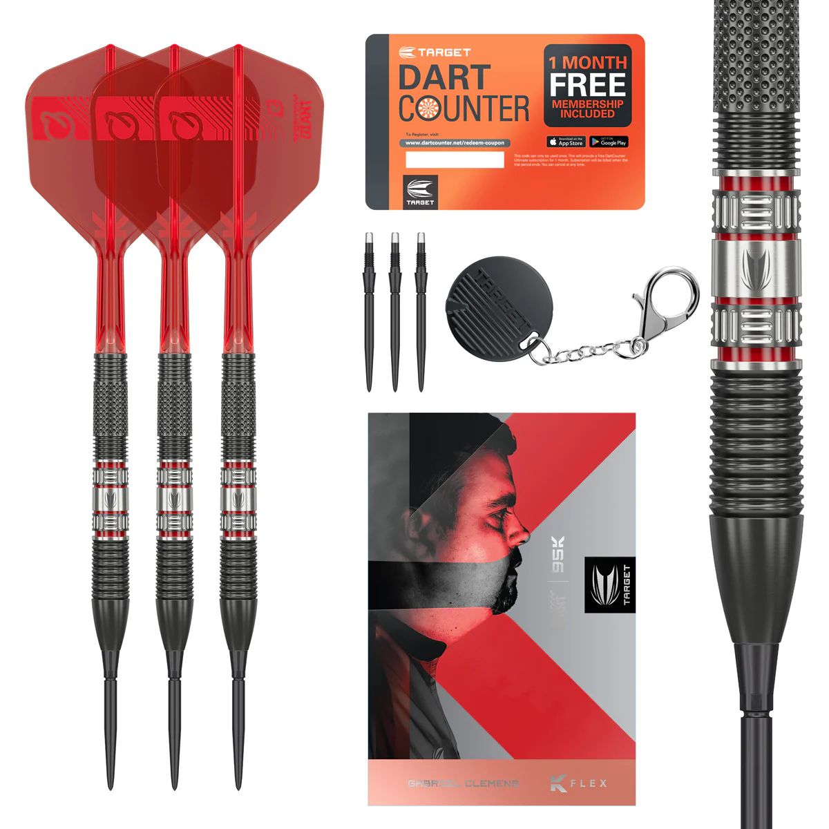Target Gabriel Clemens 95K 95% Tungsten SP Steel Tip Darts