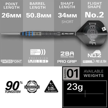 Target Jeffrey De Graaf 90% Tungsten SP Steel Tip Darts