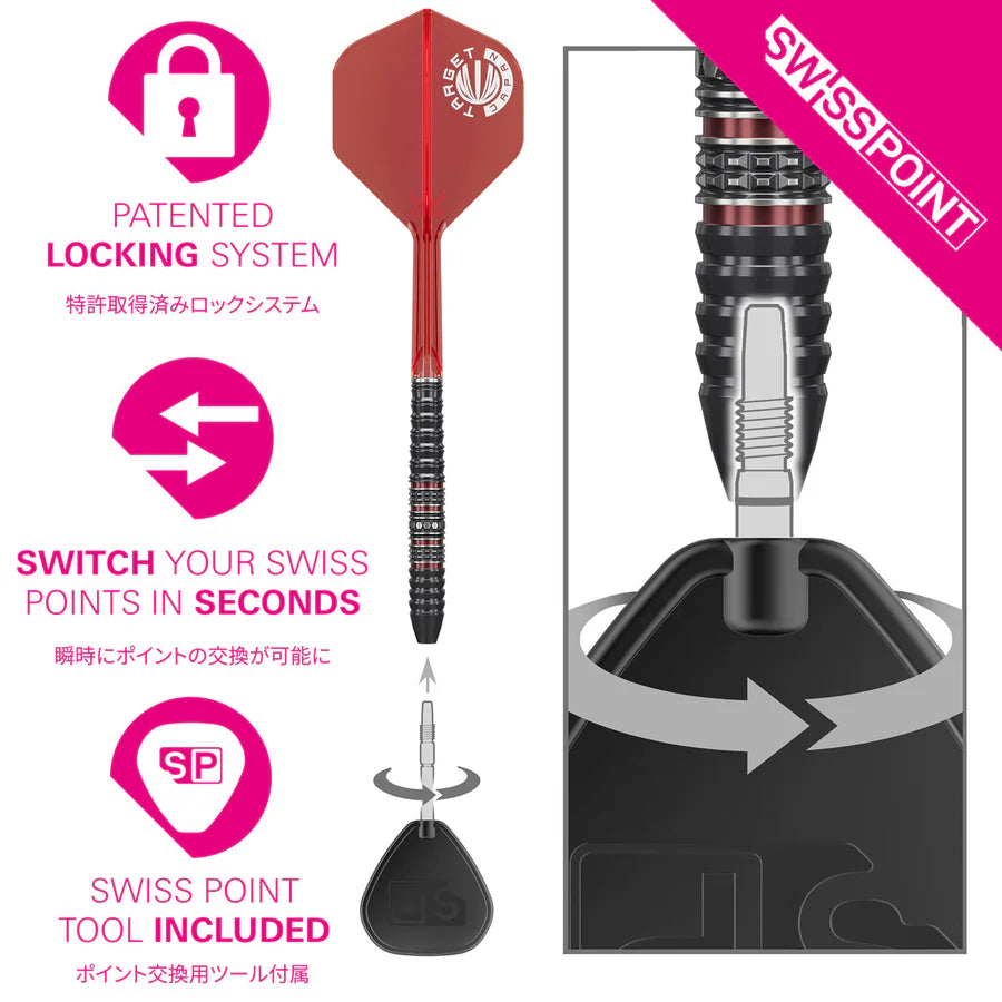 Target Japan Kosuzu Iwao Diamond G4 90% Tungsten SP Steel Tip Darts