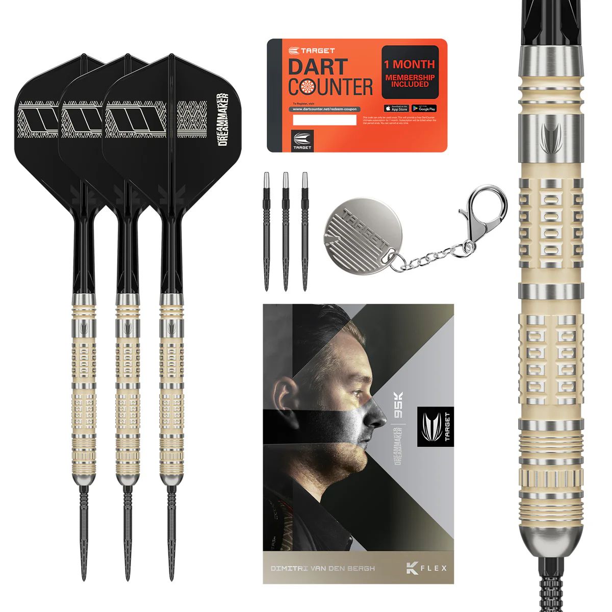 Target Dimitri Van den Bergh 95K 95% Tungsten SP Steel Tip Darts