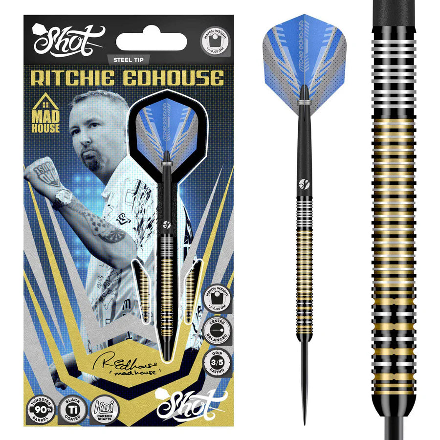 Shot Ritchie Edhouse Madhouse 90% Tungsten Steel Tip Darts
