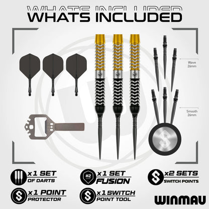 Winmau Exion Parallel 90% Tungsten Darts (SP)