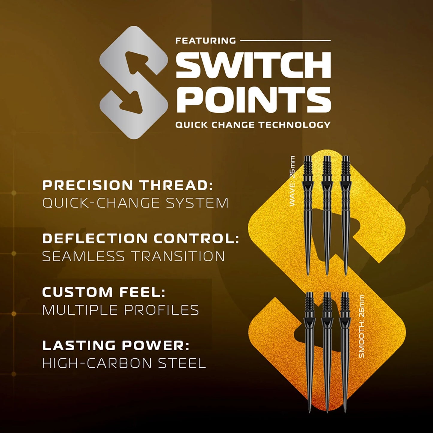 Winmau Exion Parallel 90% Tungsten Darts (SP)