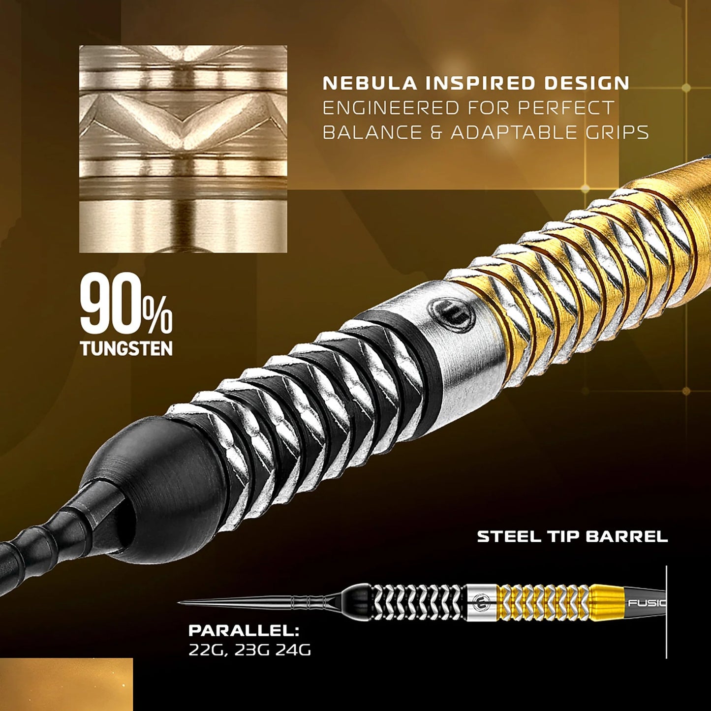 Winmau Exion Parallel 90% Tungsten Darts (SP)