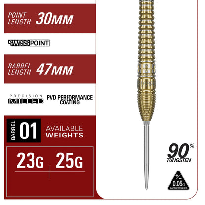 Target Japan Harith Lim Hot Shot G3 90% Tungsten SP Steel Tip Darts