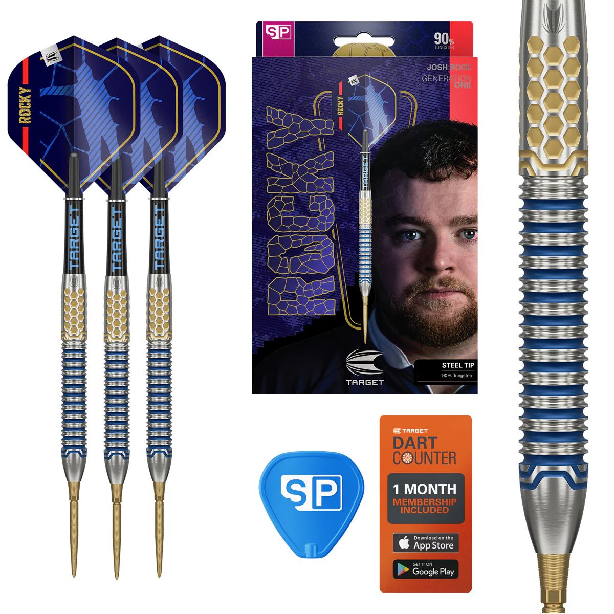 Target Josh Rock G1 90% Tungsten SP Steel Tip Darts
